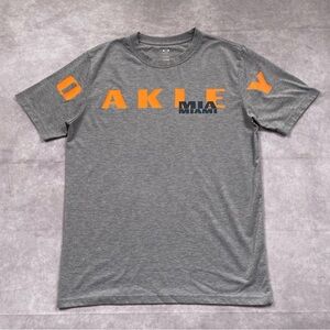 Oakley Miami MIA T-Shirt Mens Medium Gray hydrolix Regular Fit Performance